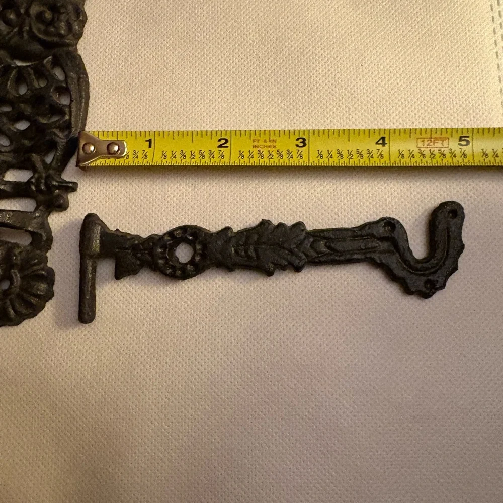 Vintage Black Cast Iron Trivet Set